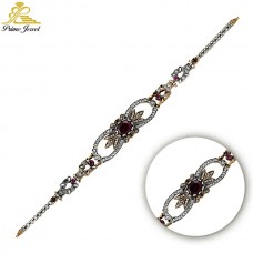 Gümüş Otantik Taşlı Biezik /Bileklik